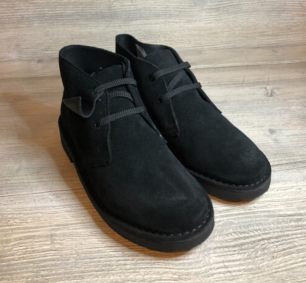 Clarks Kid's - Juniors Desert Boot - 26168039 - Black Suede Size 3.5 W